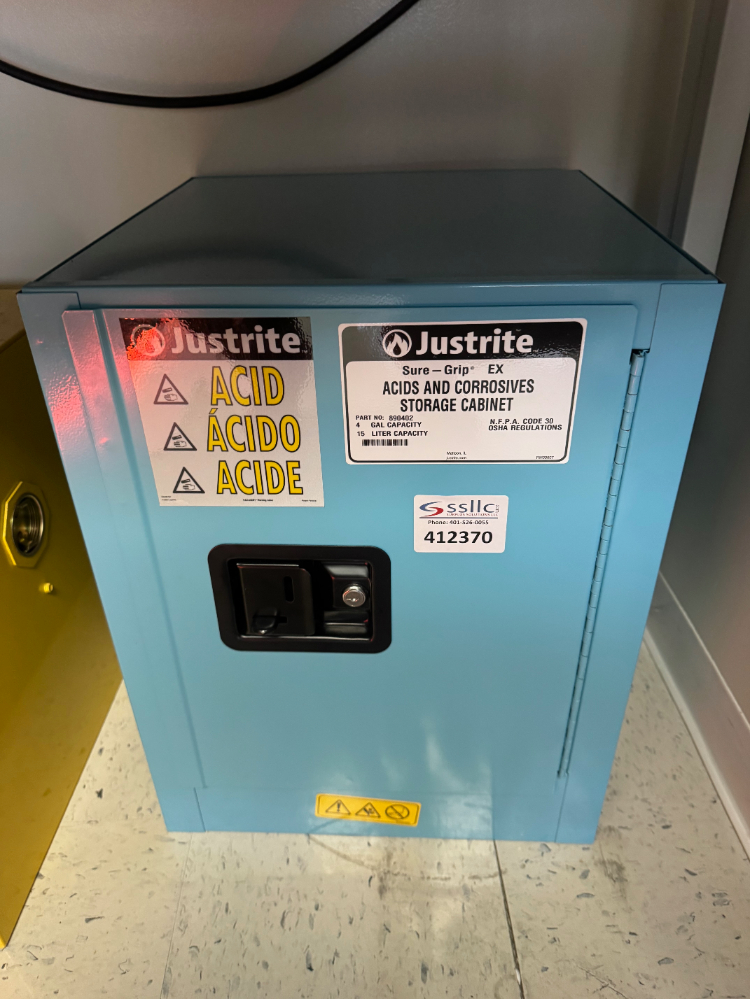 Image of Justrite Sure-Grip EX 4 Gallon Acid and Corrosive Storage Cabinet